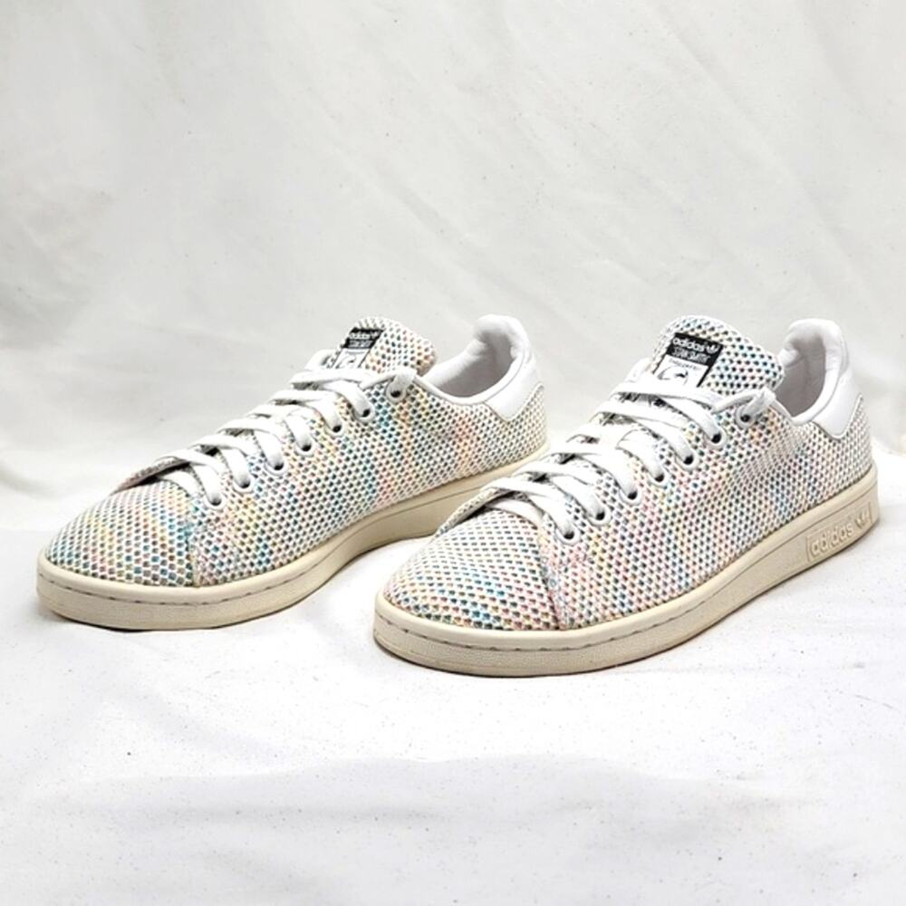 ADIDAS RARE! KNIT MULTI MESH STAN SMITH RAINBOW SNEAKERS👟WOMEN'S 7.5 MENS 6 GUC